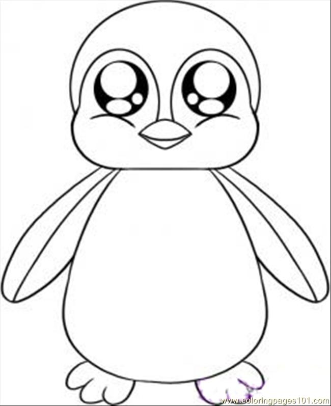 Plansa de colorat cu Pinguin 40 35